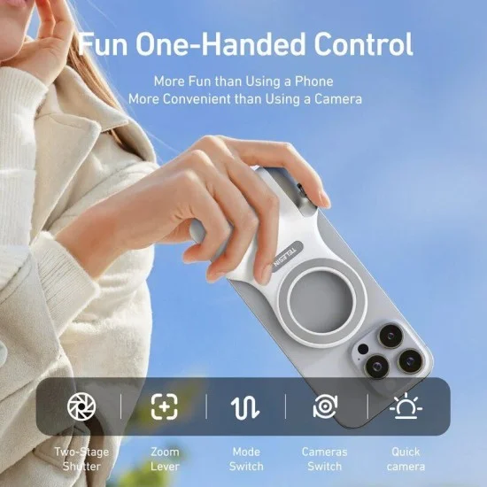 Telesin Magnetic Phone Case - White: Excellent Daily Photography Experience